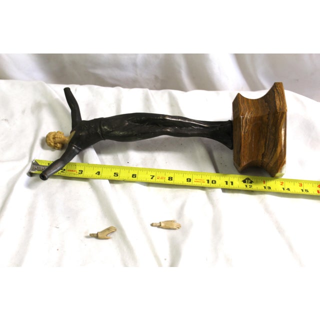 1990s Deco/Modern Figurine Marble base For Sale - Image 11 of 18