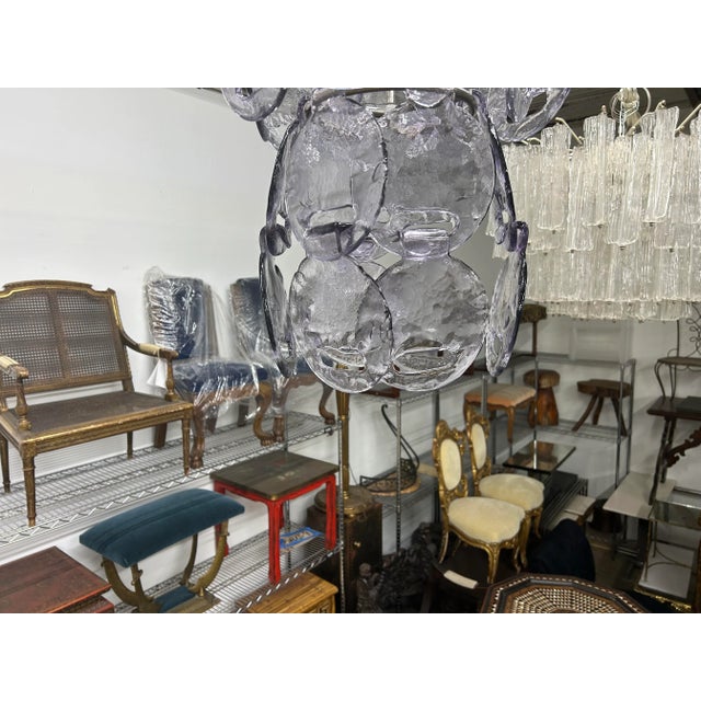 Vintage Murano Glass Chandelier By Carlo Nason For Mazzega. Italian mid century modern interlocking Murano glass...