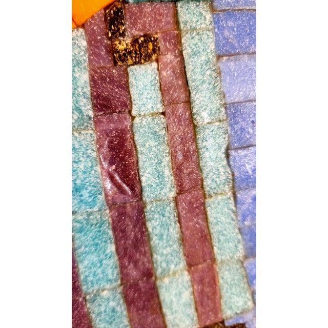 Salvador Teran Mexican Tile Mosaic on Brass Wall Art, Mexico, 1950 For Sale - Image 11 of 13