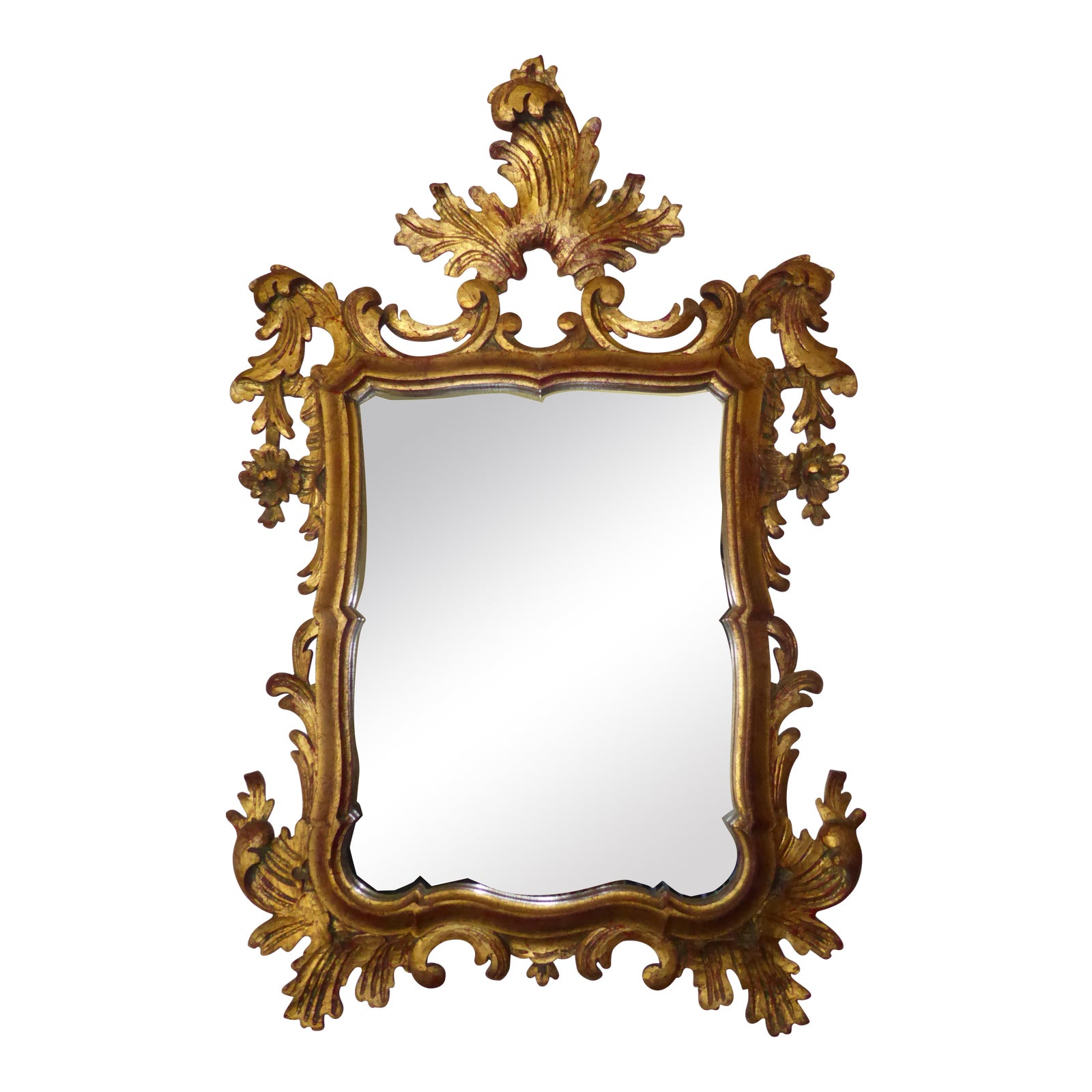 Vintage French Provincial Rococo Louis XVI Ornate Gold Wall Mantle