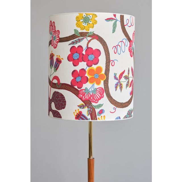 Teak and Brass Floor Lamp from Örsjö Armatur, 1950s For Sale - Image 4 of 15