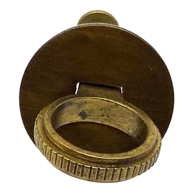 Baker Antique Brass Ring Pull For Sale