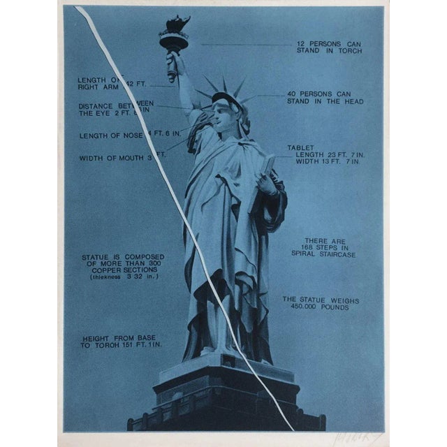 Pop Art 1970s Jacques Monory, Statue of Liberty Screenprint For Sale - Image 3 of 3