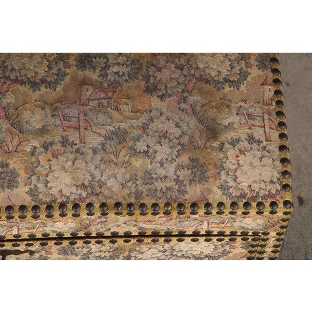 Late 19th Century Antique French Louis XIII Style Needlepoint Tapestry Chest Bar For Sale - Image 5 of 12