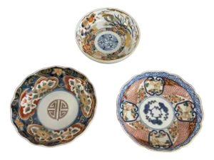 Antique Imari Bowls, 1900, Set of 3