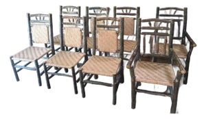 Old Hickory Chair Co. Sapling Dining Chairs Set of 8