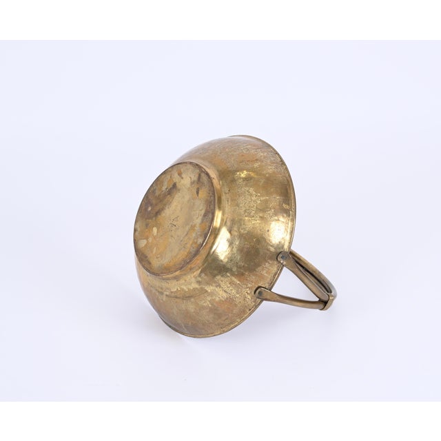 Italian Basket Magazine Rack in Brass, Italy, 1940s For Sale - Image 13 of 18