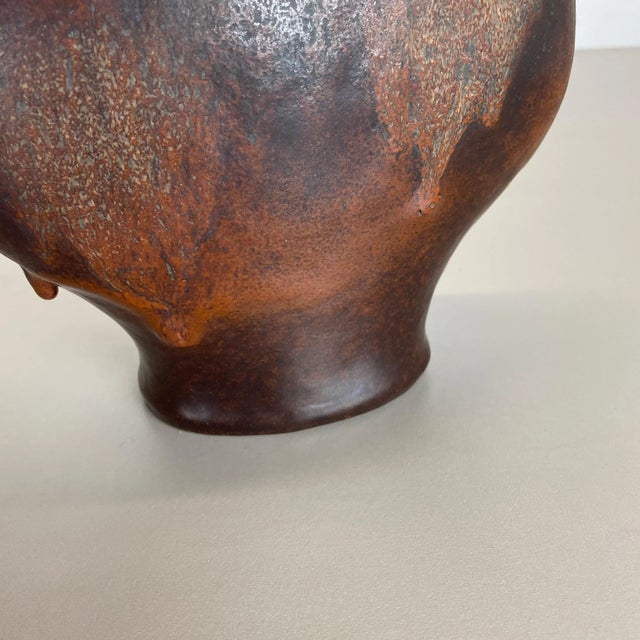 German Fat Lava Ceramic Pottery Vase by Gerda Heukoth for Carstens Tönnieshof, 1970s For Sale - Image 15 of 18