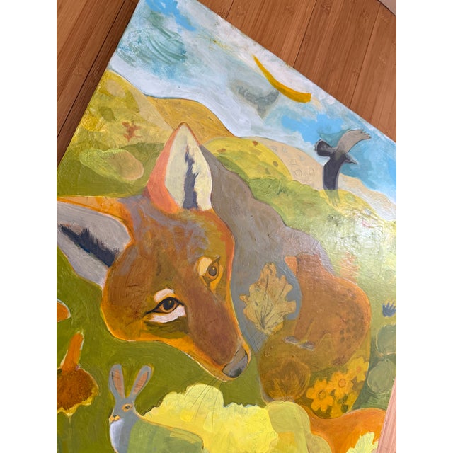 Boho Chic “Coyote Eye View” a High Desert Painting by LWren Walraven For Sale - Image 3 of 7