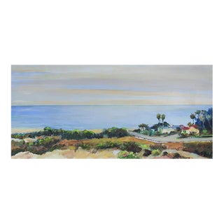 Contemporary Impressionist Coastal Beach Landscape Painting For Sale