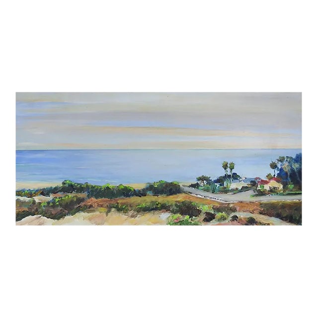 Contemporary Impressionist Coastal Beach Landscape Painting For Sale