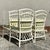 Vintage Coastal Trellis Rattan Dining Chairs - Set of 4 For Sale - Image 4 of 9