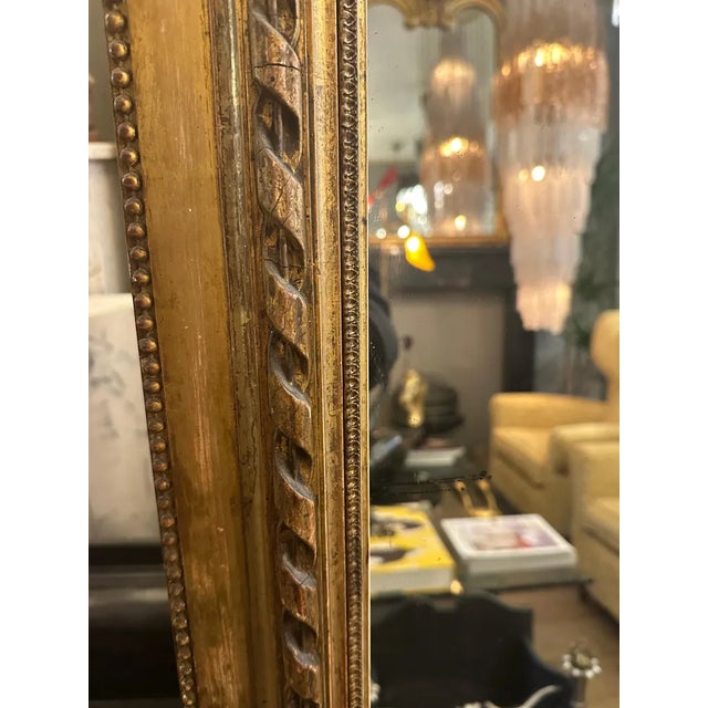 Metal Large Antique French Mirror, 1850 For Sale - Image 7 of 11
