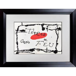 1956 Joan Miro Original Double Lithograph Print For Sale