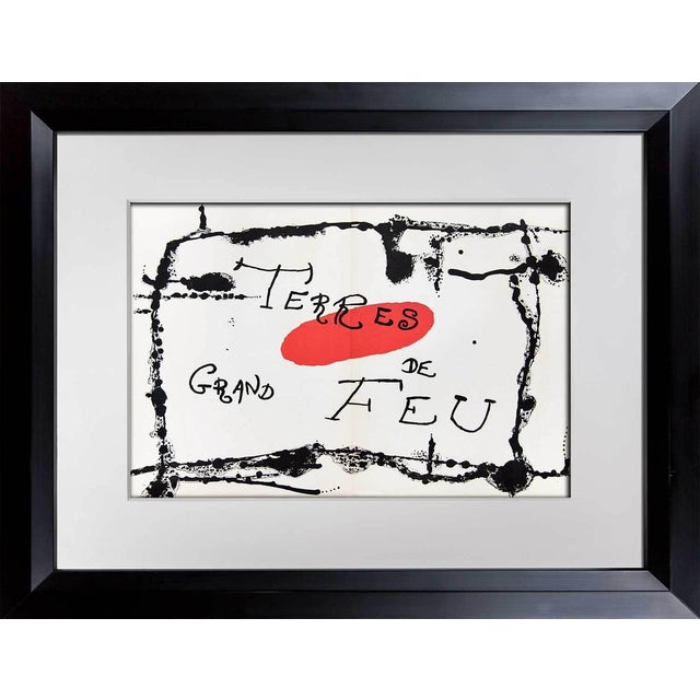 1956 Joan Miro Original Double Lithograph Print For Sale