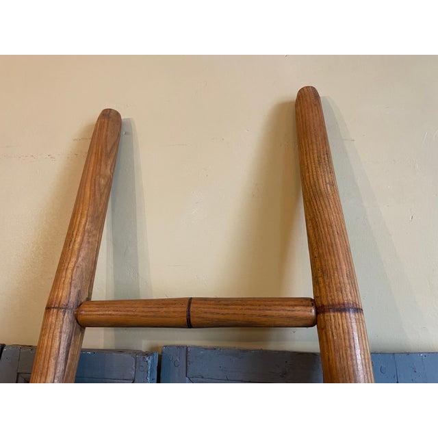 French Library Ladder in Faux Bamboo, 1890s For Sale - Image 5 of 11