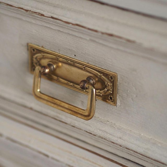 Wood Early 20th Century Shabby Chic White Chest of Drawers For Sale - Image 7 of 13