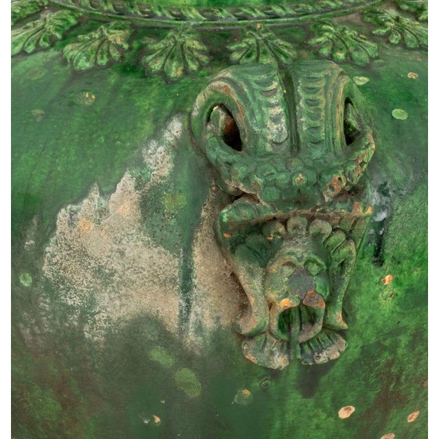 Italian Green Glazed Terracotta Vase For Sale - Image 10 of 10