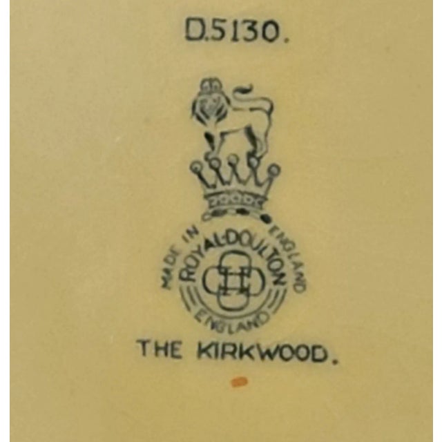 Cornflower Blue Antique Royal Doulton Painted "The Kirkwood" Serving Platter For Sale - Image 8 of 10