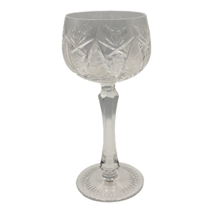 1990s Avondale Imperial Cut Crystal Import Water Goblet Elegant Blown Glass 8.25"