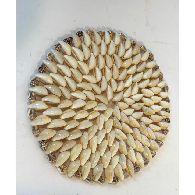 Nice vintage trivet made from sea shells