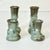 Ceramic 1950s Vintage Boho Chic Americana Arts & Crafts Frankoma Pottery Double Arm Candlestick Holders - A Pair For Sale - Image 7 of 18
