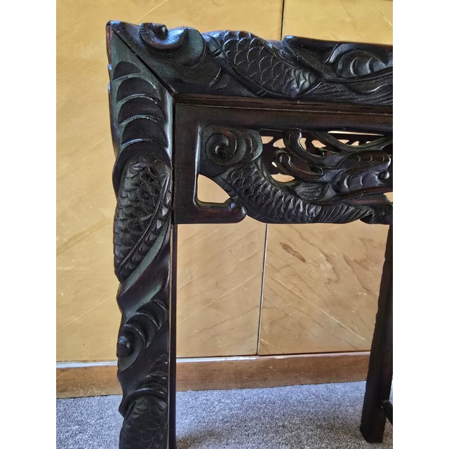 Chinese 1930s Vintage Chinese Dragon Side Table For Sale - Image 3 of 14