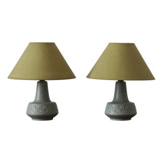 Scandinavian Ceramic Table Lamps, Set of 2 For Sale
