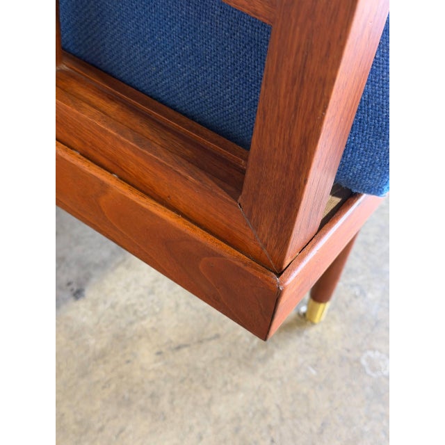Wood Walnut Sofa Daybed With Integrated Side Table Danish Mid-Century Modern 1960s For Sale - Image 7 of 15