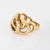 80s Vintage Sculptural Ring Sz 6 Band 14k Yellow Gold Interlocking Jewelry For Sale - Image 4 of 7