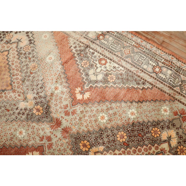 Zabihi Collection Khotan Apricot Color Gallery Rug For Sale - Image 10 of 12