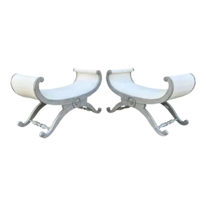 Early 20th Century Pair of Swedish Painted Benches