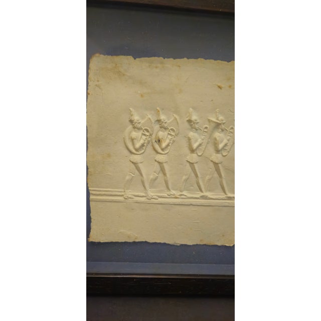 White Signed William Haendel Cast Paper Relief Sculpture Art, 1981 For Sale - Image 8 of 17