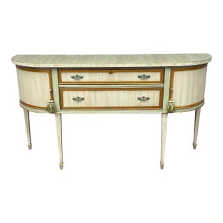 Vintage Hekman Copely Place Buffet Sideboard Hand Painted and Gilded For Sale