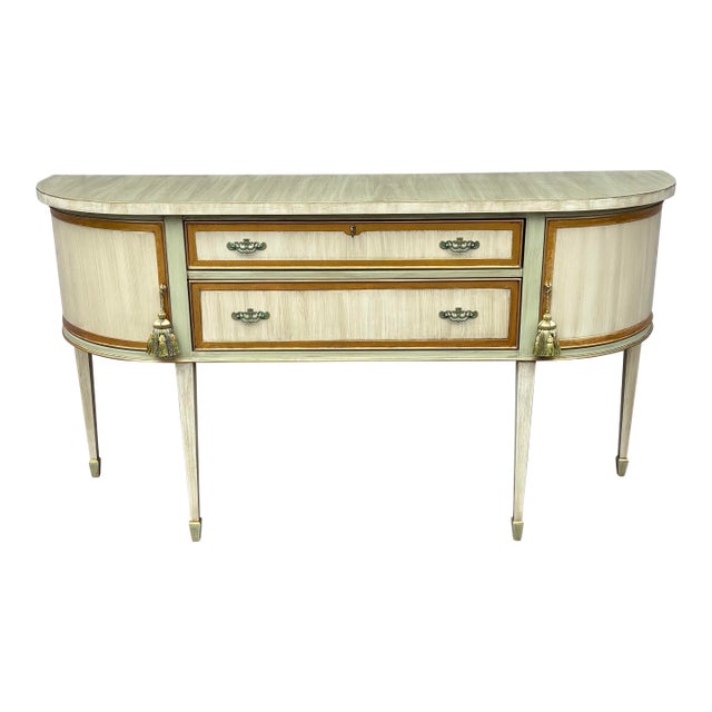 Vintage Hekman Copely Place Buffet Sideboard Hand Painted and Gilded For Sale