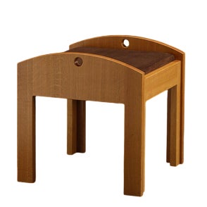 Architectural Stool, Netherlands, 1970s For Sale