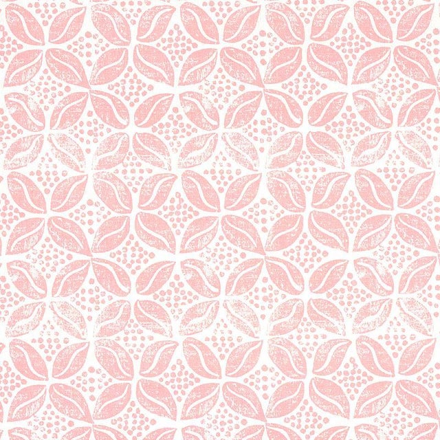 Sample - Schumacher X Molly Mahon Coffee Bean Fabric in Pink For Sale