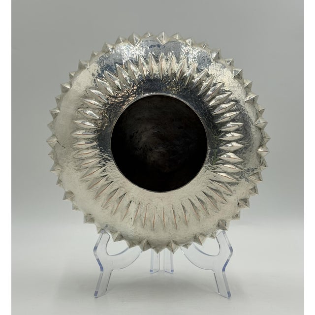 1960s 1960s Los Castillo Taxco Mexican Modernist Silver Plate Copper Sculptural Bowl For Sale - Image 5 of 18