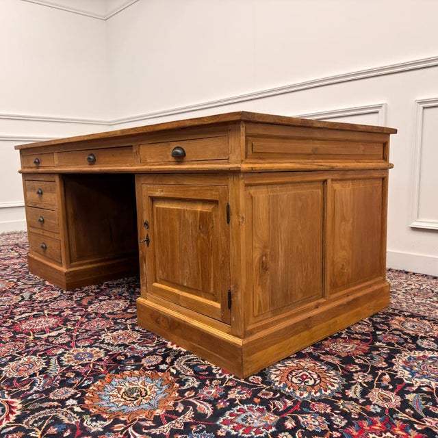 Large English Desk with Back Panel For Sale - Image 15 of 18
