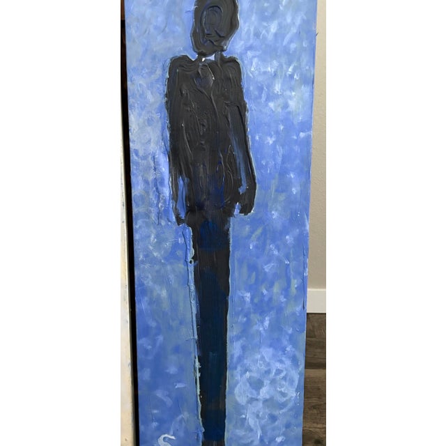 Abstract Abstract Figurative Paintings by Artist Christopher Shoemaker, Signed, 3 Panels For Sale - Image 3 of 8
