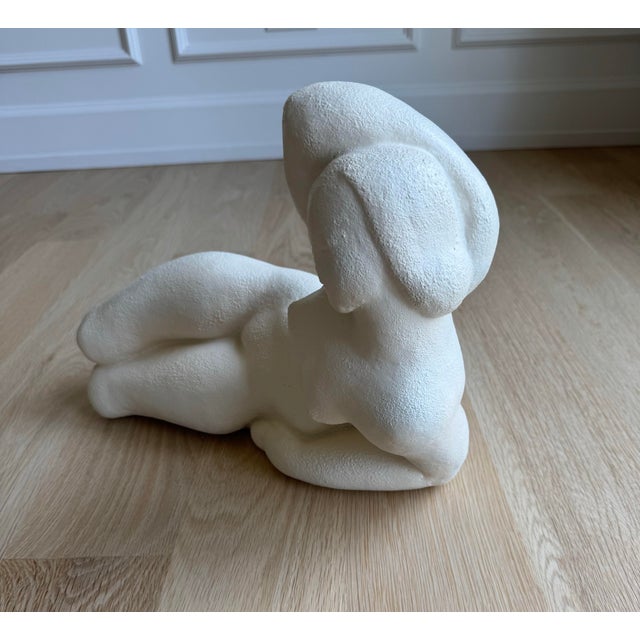 Waylande Gregory's celebrated Reclining Nude. This captivating textured porcelain figure embodies the artist's signature...