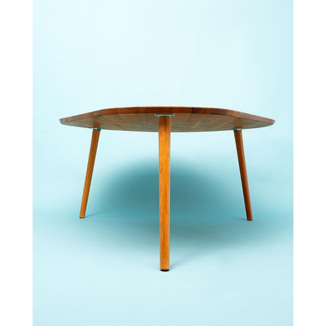 Danish Pear-Shaped Coffee Table in Wood, 1980s For Sale - Image 6 of 9