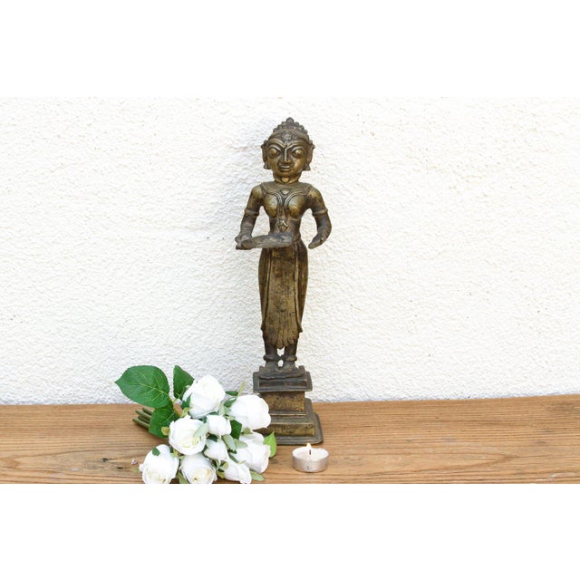 Tall Indian Lost-Wax Pavai Temple Icon For Sale - Image 12 of 12