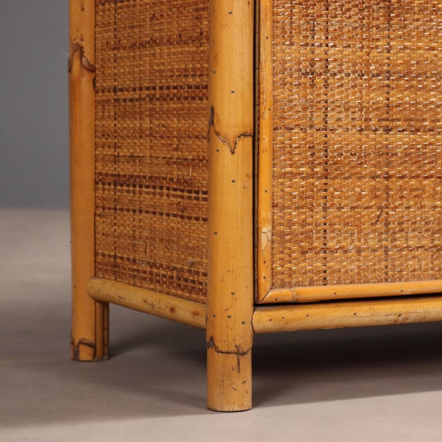 Vintage Italian Bookcase in Bamboo, 1980s For Sale - Image 10 of 14