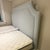 King Size Serena & Lily Tall Hyde Bed Washed linen in Sky with Belgian linen white piping. Excellent condition 79” w x 61”...