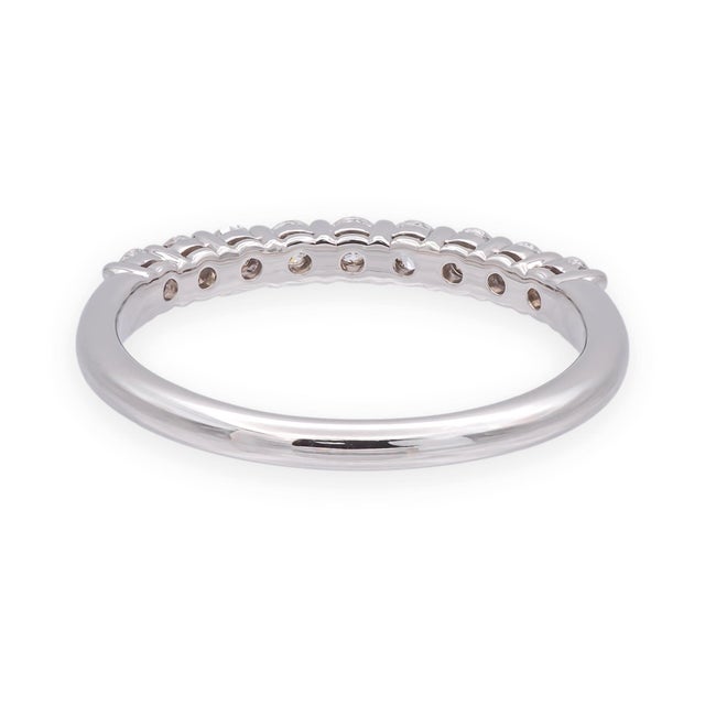 Tiffany and Co. Tiffany & Co. Forever Platinum 9-Stone Half Circle Round Diamond Band Ring, Size 6 For Sale - Image 4 of 8