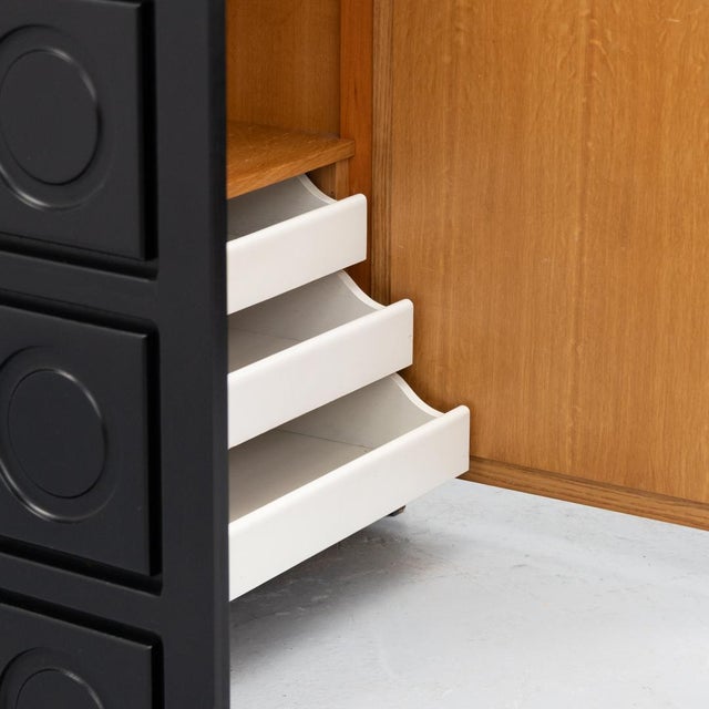 Vintage Brutalist Belgian Cabinet in Wood, 1970s For Sale - Image 6 of 16