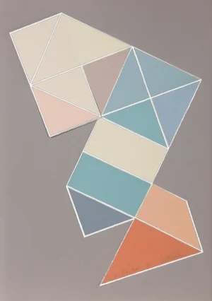 Jon Beckley, "Echo Structure", Abstract Geometric Print