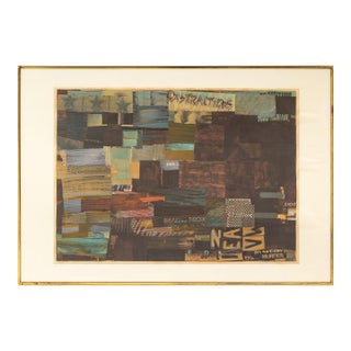 Joan Banach Mixed Media Collage, 1981 For Sale