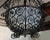 Traditional Hanging Lantern - Wrought Iron With Opalescent Art Glass Shade For Sale - Image 3 of 4